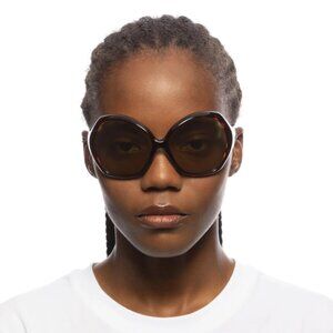 NWOT Le Specs Drip Ltd Edt Tort Oversized Sunglasses - OS - Tortoiseshell